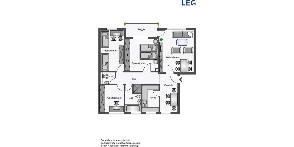 Etagenwohnung Hamm Bockum - 4 Zimmer, 86 m&sup2;, 559&euro; | Angebot:26677820