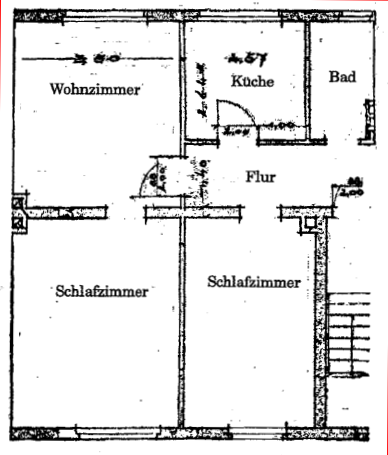 Handwerker aufgepasst: 3-Zimmer-Wohnung mit Gestaltungsspielraum in Castrop-Rauxel - Etagenwohnung Castrop-Rauxel Rauxel | Angebot:18834688