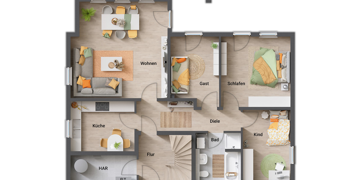 Mehrfamilienhaus, Wohnhaus Bönen Bramey-Lenningsen - 8 Zimmer, 192 m&sup2;, 584.890&euro; | Angebot:25681199