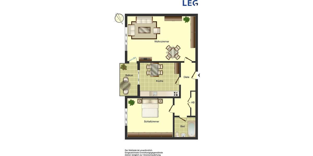 Etagenwohnung Hamm Bockum - 2 Zimmer, 56 m&sup2;, 314&euro; | Angebot:26554662