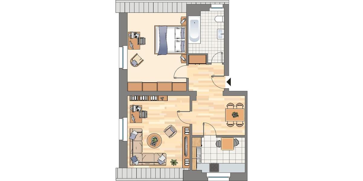 Etagenwohnung Dortmund Bövinghausen - 2.5 Zimmer, 65 m&sup2;, 599&euro; | Angebot:25801783