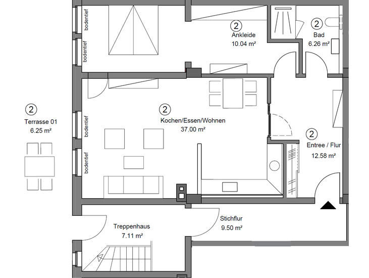 Hamm-Herringen: moderne Erdgeschosswohnung mit hoher Decke, Garten, 2 Stellplätzen & Sofortbezug!!! - Erdgeschoßwohnung Hamm Herringen | Angebot:23149303