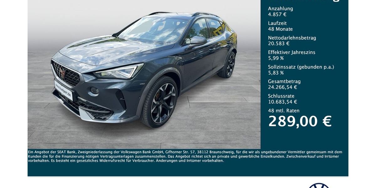 Cupra Formentor 55.914 km 24.880 &euro; Dortmund 44379