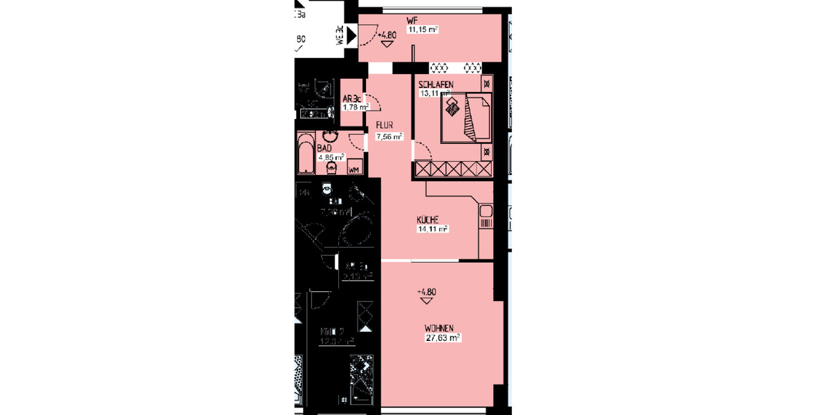 Etagenwohnung Dortmund Hörde - 2 Zimmer, 80 m&sup2;, 720&euro; | Angebot:25378655