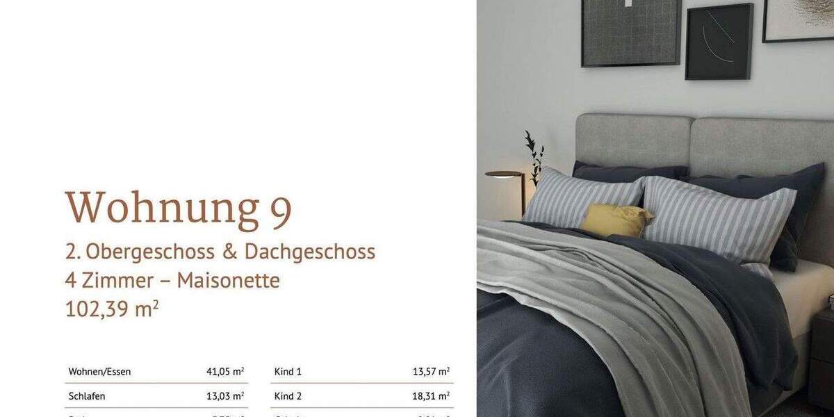 Etagenwohnung Drensteinfurt - 4 Zimmer, 102 m&sup2;, 459.000&euro; | Angebot:25657607