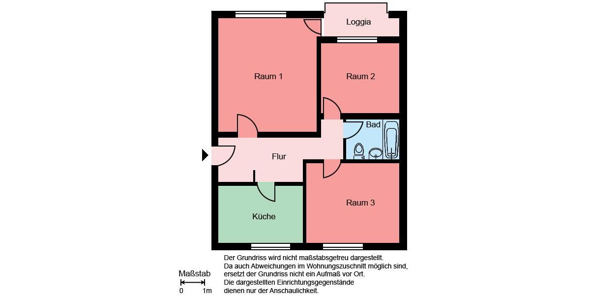 Etagenwohnung Iserlohn Gerlingsen - 3 Zimmer, 71 m&sup2;, 509&euro; | Angebot:23313076