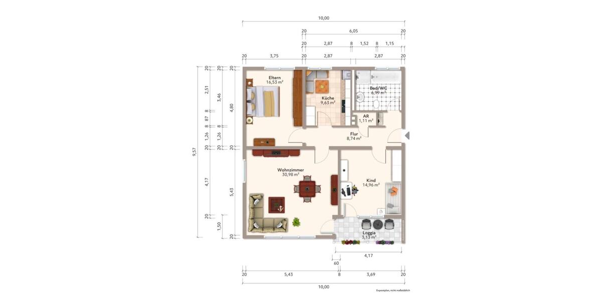 Etagenwohnung Iserlohn - 3.5 Zimmer, 95 m&sup2;, 800&euro; | Angebot:25988567