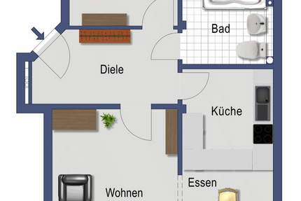 Wohnung Witten Witten-Mitte - 2.5 Zimmer, 65 m&sup2;, 300&euro; | Angebot:26876900