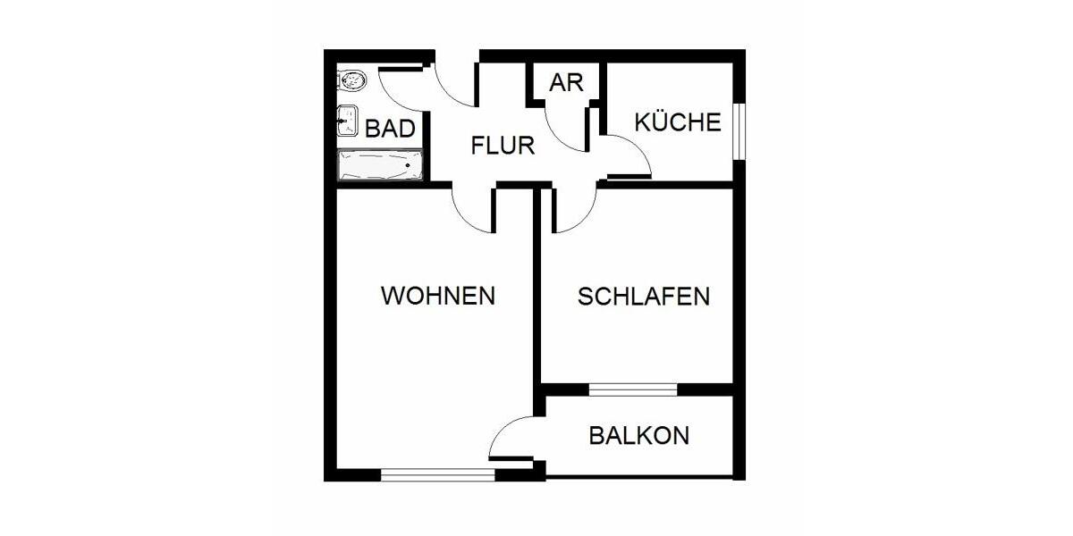 Etagenwohnung Dortmund Brackel - 2 Zimmer, 46 m&sup2;, 445&euro; | Angebot:26275317