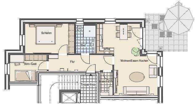 Etagenwohnung Welver Meyerich - 3 Zimmer, 80 m&sup2;, 307.500&euro; | Angebot:25837191