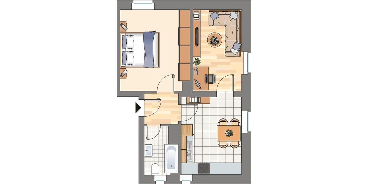 Erdgeschoßwohnung Witten Annen - 3 Zimmer, 57 m&sup2;, 459&euro; | Angebot:26496010