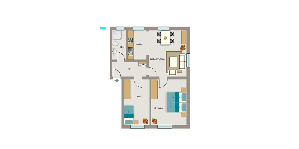 Erdgeschoßwohnung Lünen Alstedde - 3.5 Zimmer, 52 m&sup2;, 455&euro; | Angebot:25962704