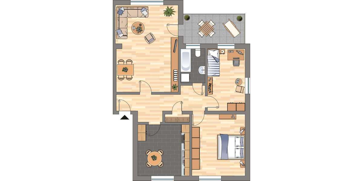 Etagenwohnung Bergkamen - 3.5 Zimmer, 71 m&sup2;, 320&euro; | Angebot:27086247