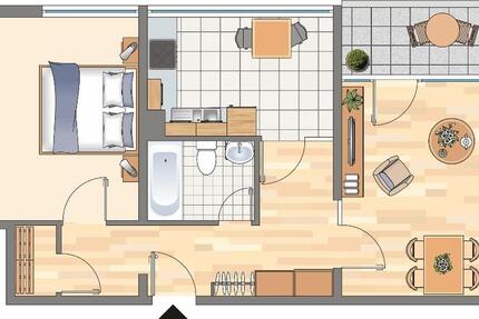 Wohnung Dortmund Hörde - 2 Zimmer, 62 m&sup2;, 533&euro; | Angebot:24616328