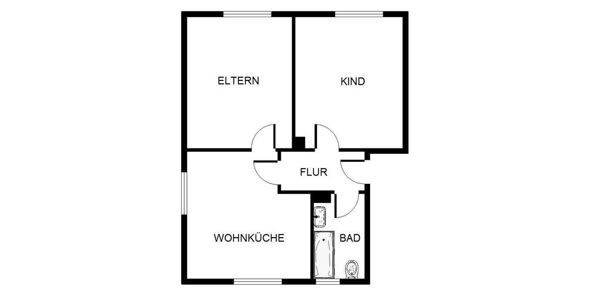 Etagenwohnung Bergkamen - 3 Zimmer, 51 m&sup2;, 399&euro; | Angebot:26688377