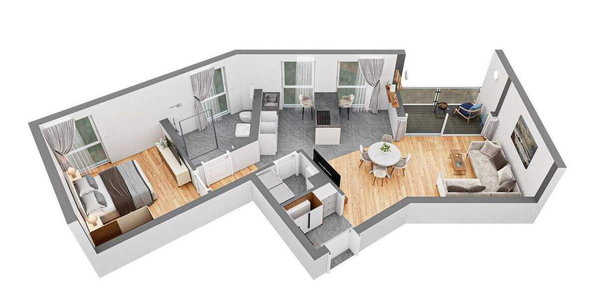 Etagenwohnung Hamm Hamm-Mitte - 2 Zimmer, 68 m&sup2;, 315.000&euro; | Angebot:25921285