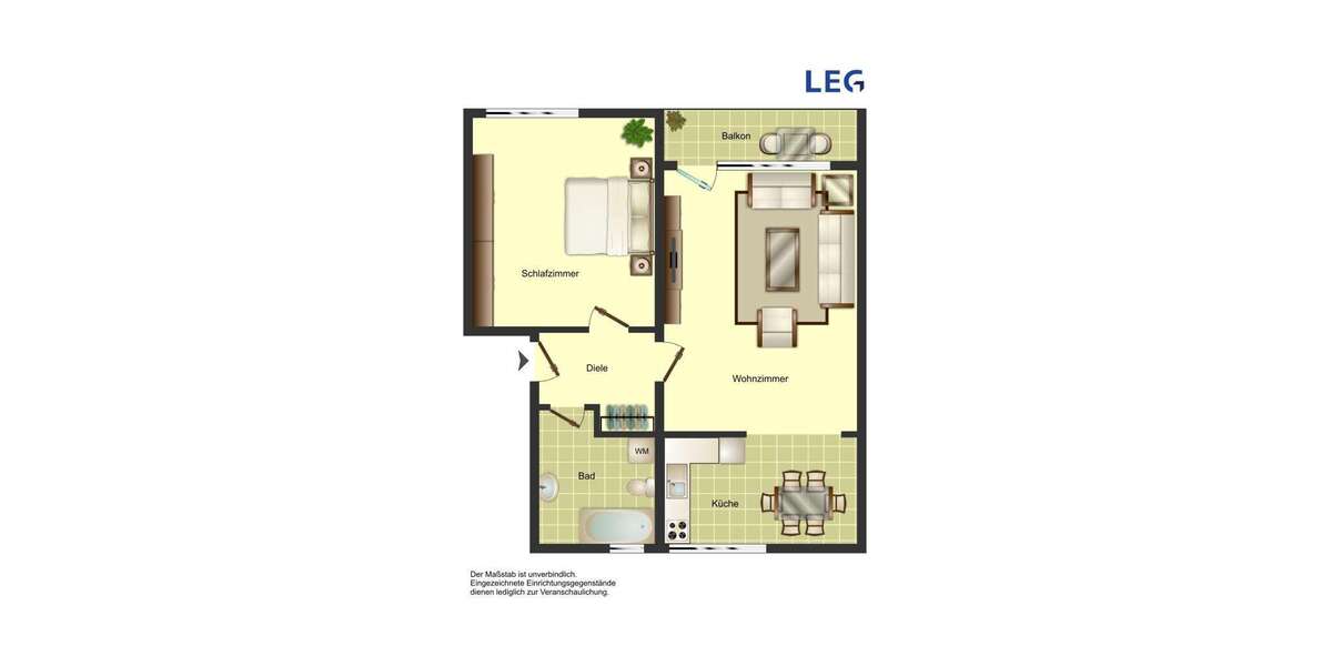 Etagenwohnung Bergkamen Weddinghofen - 2 Zimmer, 52 m&sup2;, 419&euro; | Angebot:27114801