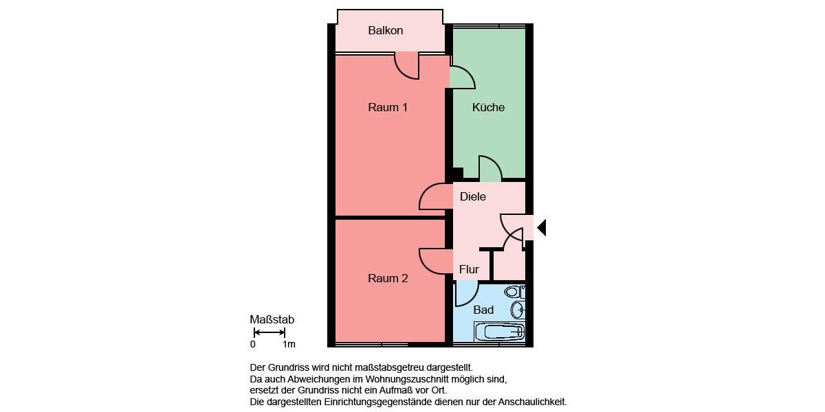 Etagenwohnung Iserlohn Gerlingsen - 2 Zimmer, 63 m&sup2;, 459&euro; | Angebot:26551639