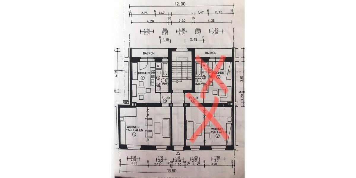 Etagenwohnung Dortmund Innenstadt Nord - 2.5 Zimmer, 47 m&sup2;, 119.000&euro; | Angebot:26677855