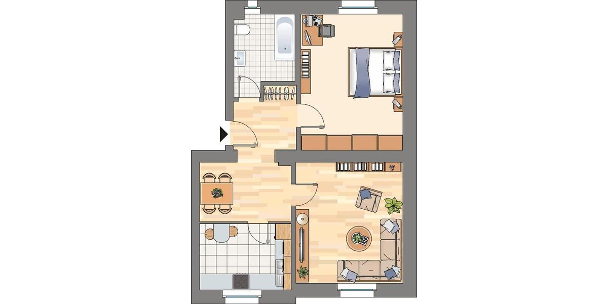 Etagenwohnung Dortmund Bövinghausen - 2 Zimmer, 65 m&sup2;, 492&euro; | Angebot:24751920