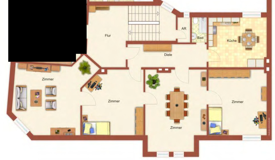 Dachgeschoßwohnung Dortmund Hörde - 4 Zimmer, 94 m&sup2;, 750&euro; | Angebot:25416025