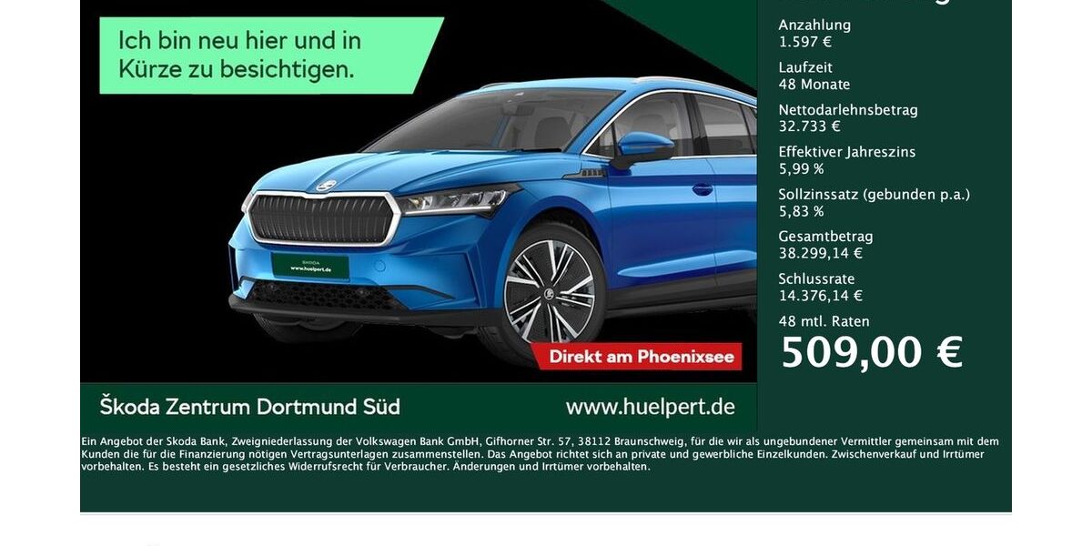 Skoda Enyaq 61.568 km 34.330 &euro; Dortmund 44269