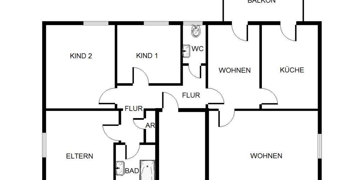 Etagenwohnung Bergkamen Overberge - 4.5 Zimmer, 96 m&sup2;, 427&euro; | Angebot:26688379