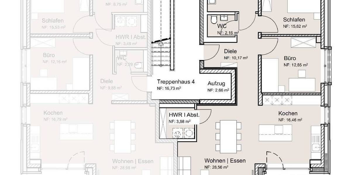 Etagenwohnung Hamm Hamm-Mitte - 3 Zimmer, 103 m&sup2;, 578.760&euro; | Angebot:25674019