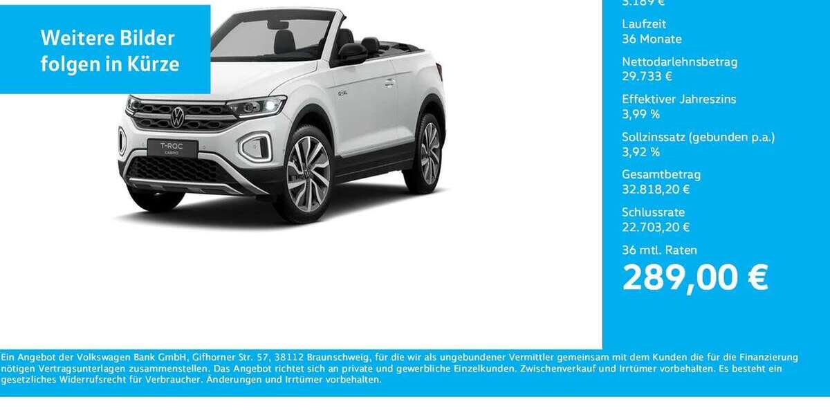 VW T-Roc 8.695 km 32.922 &euro; Dortmund 44141