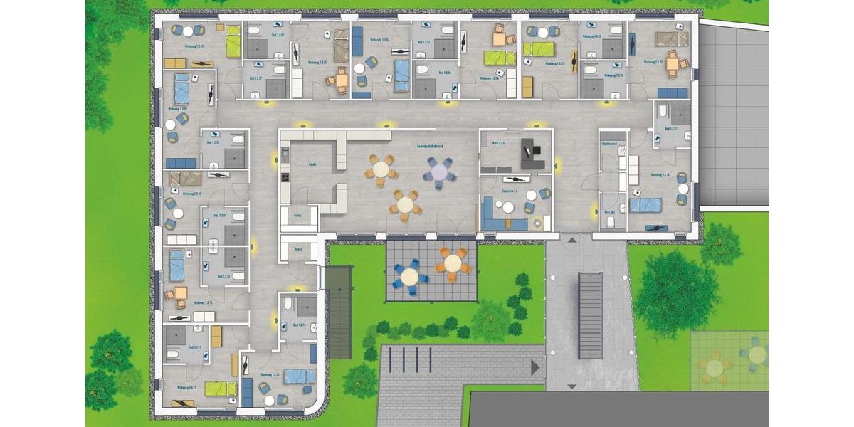 Etagenwohnung Dortmund Brackel - 1 Zimmer, 44 m&sup2;, 699&euro; | Angebot:9266564