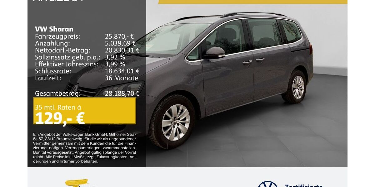 VW Sharan 81.044 km 25.390 &euro; Castrop-Rauxel 44575