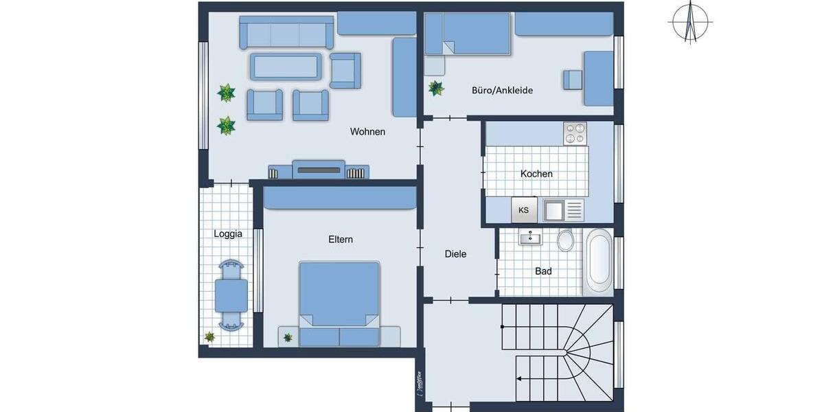 Erdgeschoßwohnung Hamm Herringen - 3 Zimmer, 58 m&sup2;, 560&euro; | Angebot:26335923