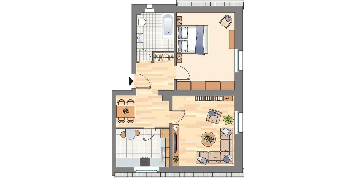 Etagenwohnung Dortmund Bövinghausen - 2 Zimmer, 64 m&sup2;, 481&euro; | Angebot:25104749