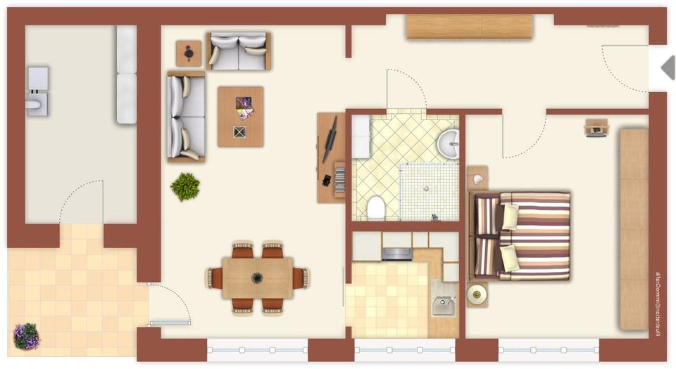 Etagenwohnung Hamm Daberg - 2 Zimmer, 58 m&sup2;, 322&euro; | Angebot:26618272