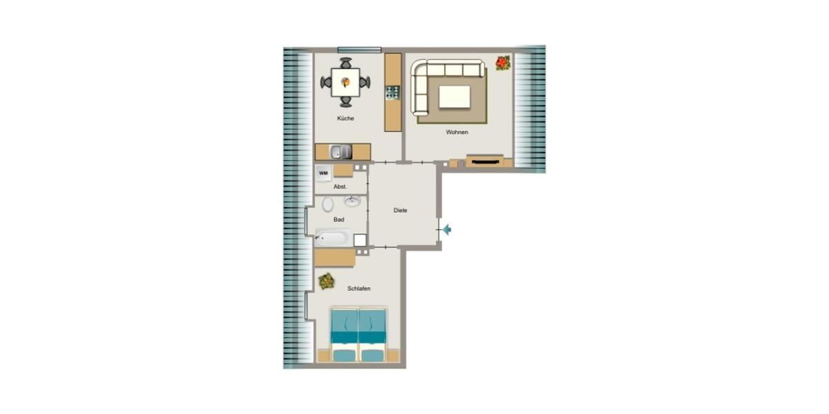 Dachgeschoßwohnung Lünen Brambauer - 2.5 Zimmer, 52 m&sup2;, 410&euro; | Angebot:22016323