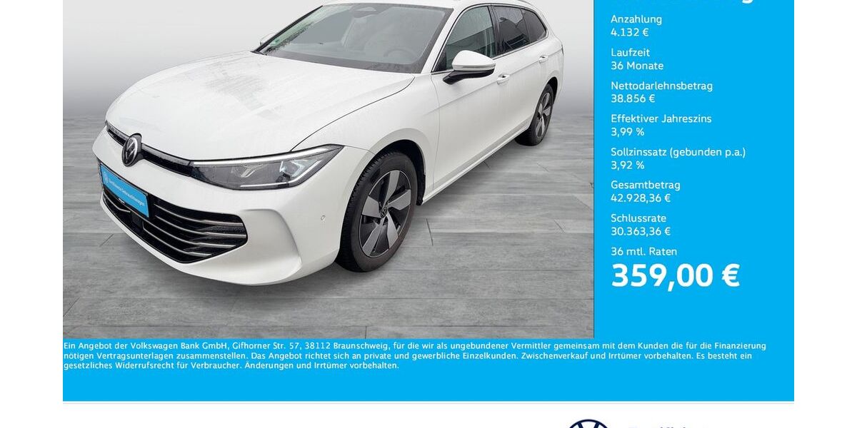 VW Passat Variant 8.039 km 43.888 &euro; Dortmund 44141