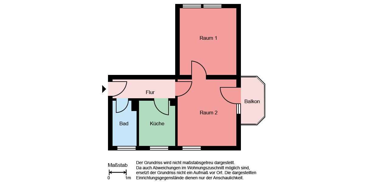 Etagenwohnung Bergkamen - 2 Zimmer, 43 m&sup2;, 359&euro; | Angebot:25915642