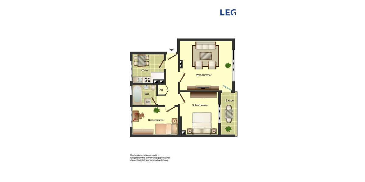 Etagenwohnung Bergkamen Weddinghofen - 3 Zimmer, 63 m&sup2;, 509&euro; | Angebot:26688342