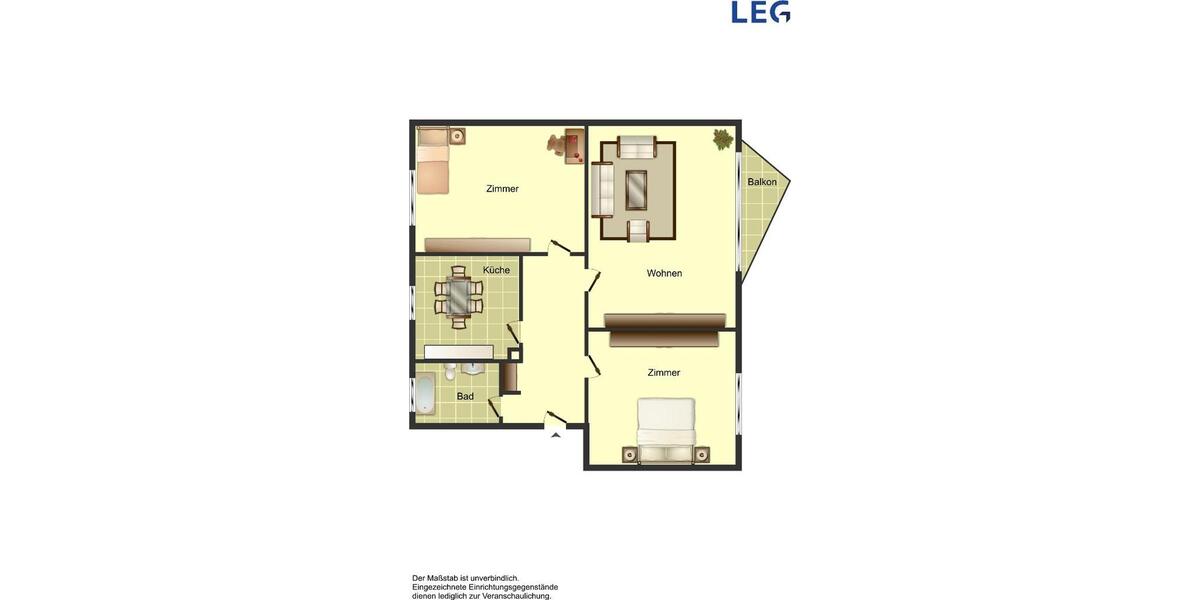 Etagenwohnung Ahlen - 3 Zimmer, 59 m&sup2;, 559&euro; | Angebot:25722242