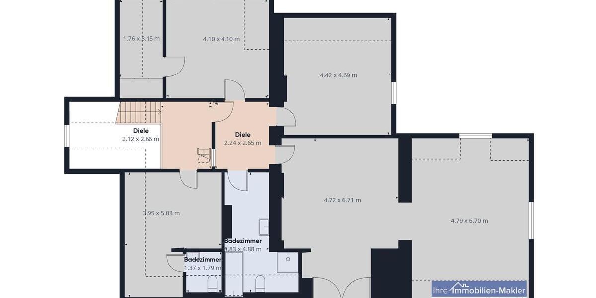 Dachgeschoßwohnung Waltrop - 4 Zimmer, 128 m&sup2;, 1.250&euro; | Angebot:24737473