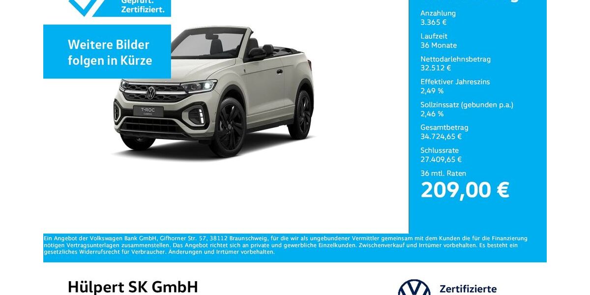 VW T-Roc 8.087 km 35.366 &euro; Bergkamen 59192