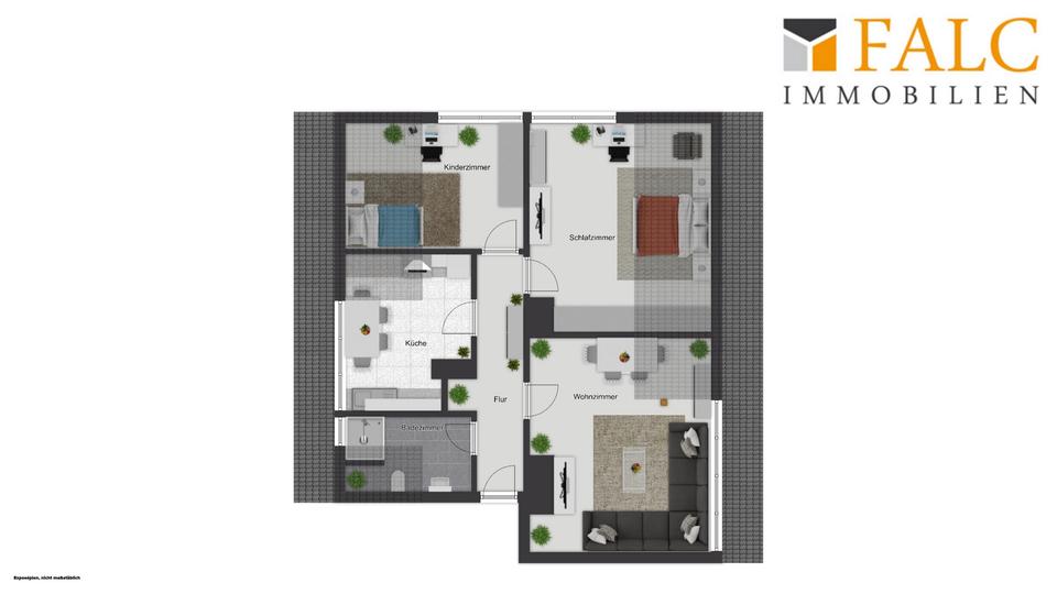 Etagenwohnung Datteln - 3 Zimmer, 66 m&sup2;, 561&euro; | Angebot:25378974