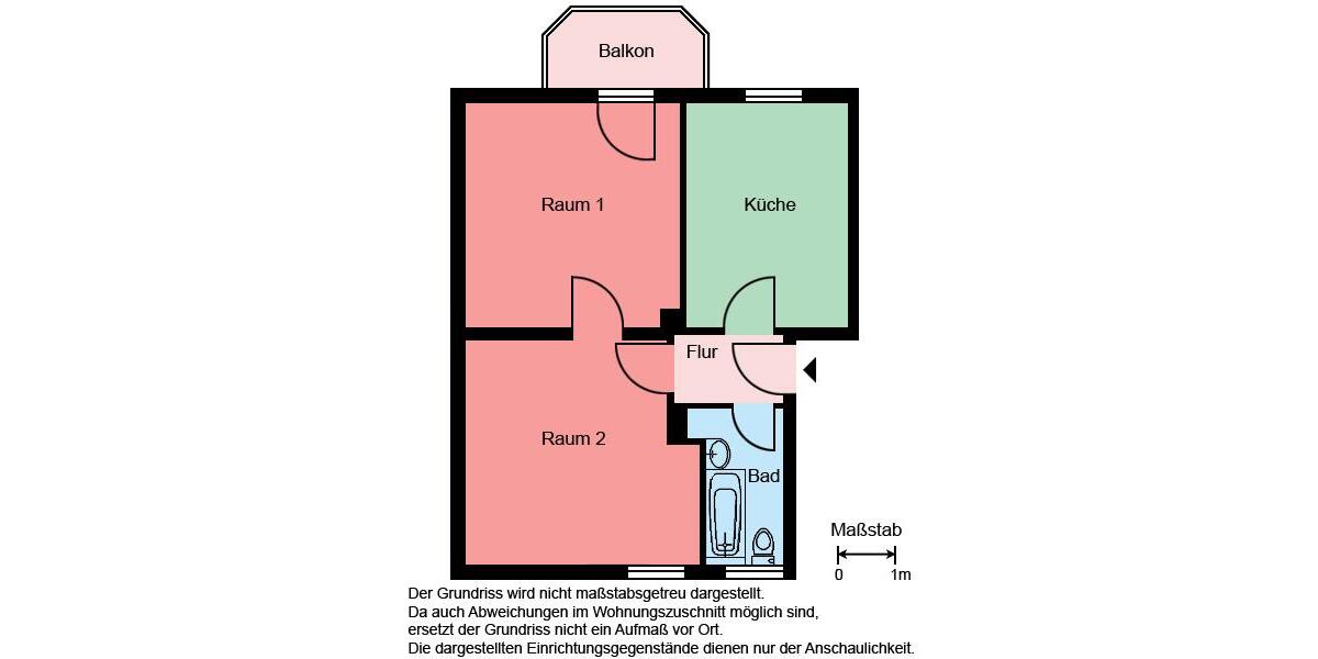 Erdgeschoßwohnung Castrop-Rauxel Deinighausen - 2 Zimmer, 52 m&sup2;, 459&euro; | Angebot:26665828