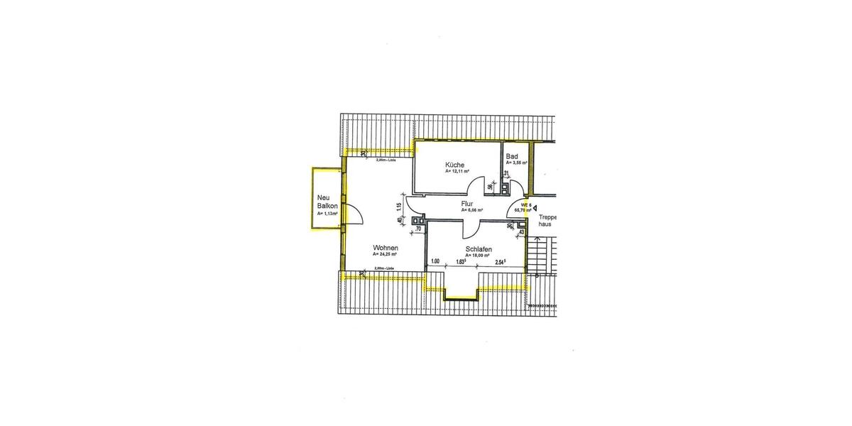 Etagenwohnung Iserlohn - 2 Zimmer, 66 m&sup2;, 460&euro; | Angebot:25647870