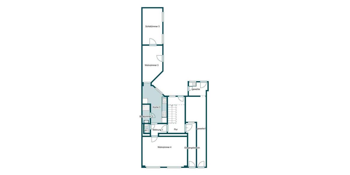 Mehrfamilienhaus, Wohnhaus Dortmund Mitte - 1 Zimmer, 283 m&sup2;, 395.000&euro; | Angebot:25939367
