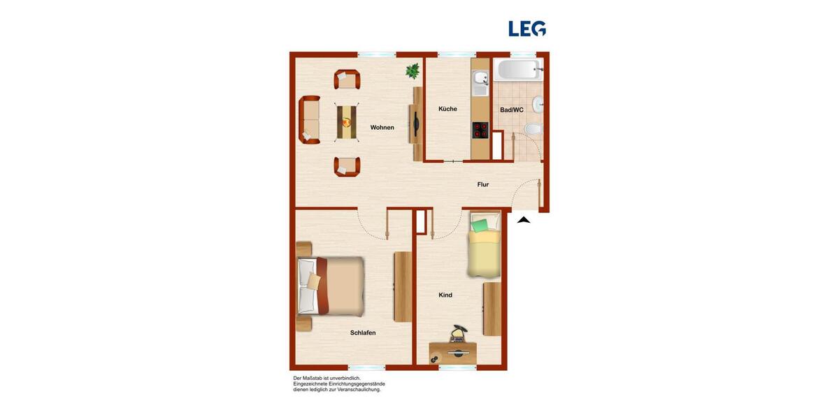 Erdgeschoßwohnung Hamm Herringen - 3 Zimmer, 52 m&sup2;, 359&euro; | Angebot:25175680