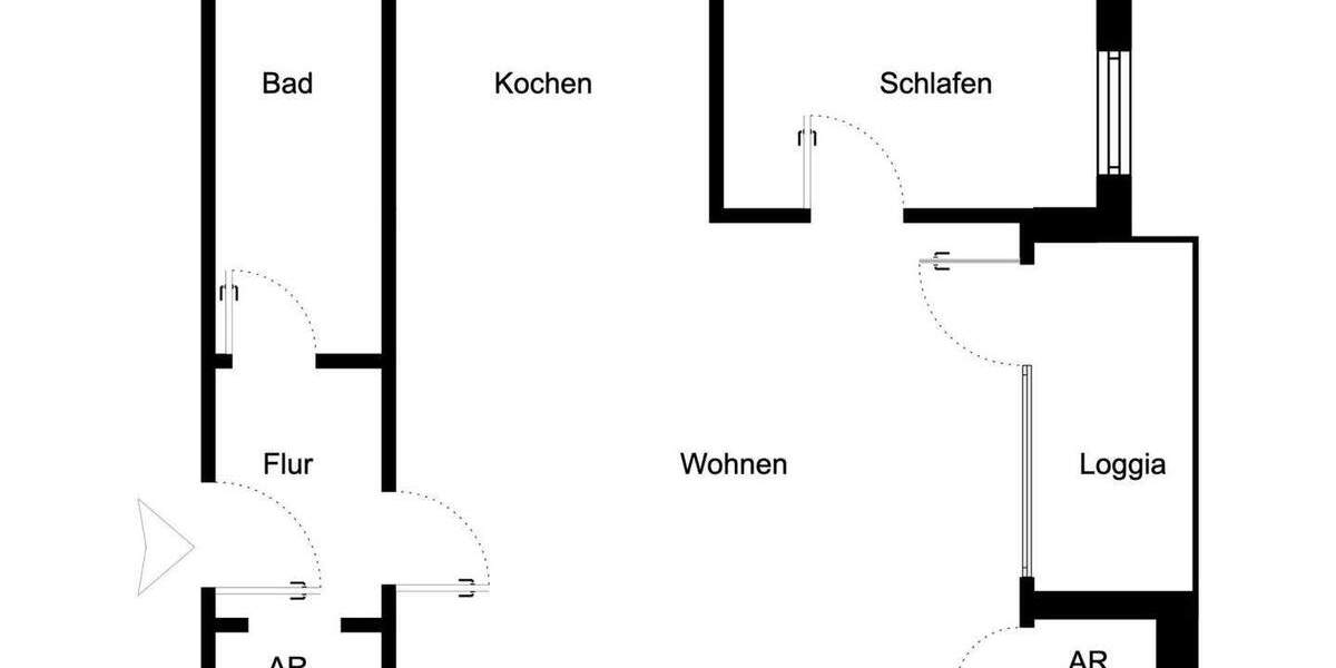 Etagenwohnung Dortmund Körne - 2 Zimmer, 46 m&sup2;, 115.175&euro; | Angebot:25738453