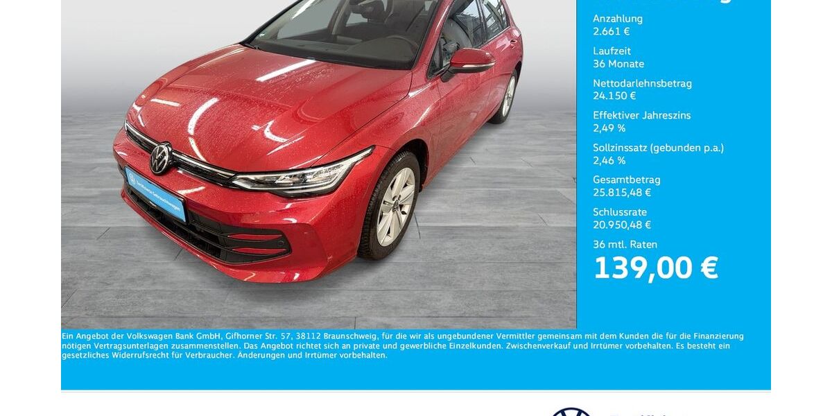 VW Golf 10.599 km 25.888 &euro; Dortmund 44141