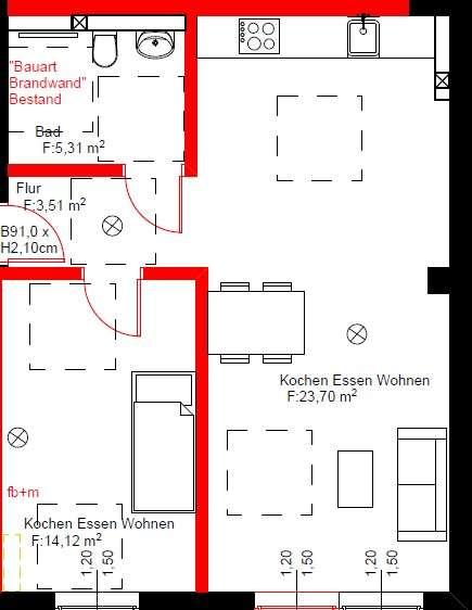 Erdgeschoßwohnung Hamm Bockum - 2.5 Zimmer, 52 m&sup2;, 700&euro; | Angebot:26180129