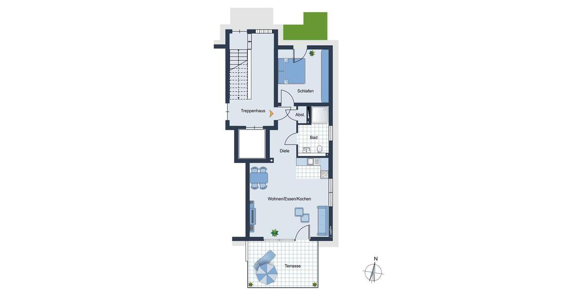 Erdgeschoßwohnung Hamm Braam-Ostwennemar - 2 Zimmer, 60 m&sup2;, 680&euro; | Angebot:26619401